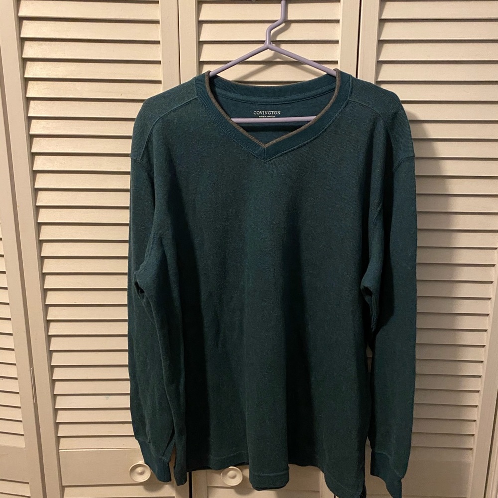 Covington teal xl v neck sweater